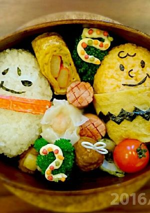 スヌーピー＆チャーリーブラウンのキャラ弁-レシピのメイン写真