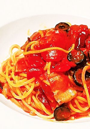 簡単！プッタネスカ〜娼婦風パスタ〜-レシピのメイン写真