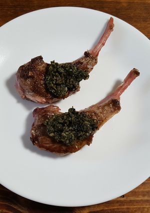 ラムチョップのグリーンソース-レシピのメイン写真