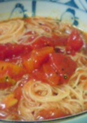 トマトの冷たいスープパスタ-レシピのメイン写真
