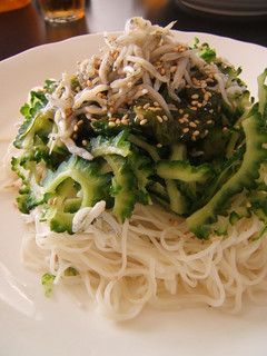 ゴーヤとしらすのぶっ掛けそうめん-レシピのメイン写真