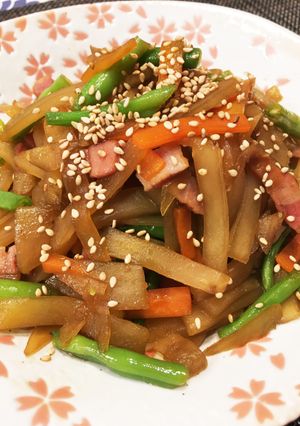 自然な甘さ☆ヤーコンと野菜のきんぴら-レシピのメイン写真