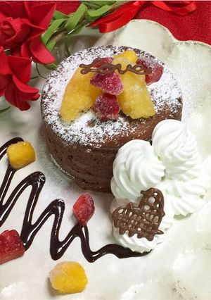 とろ〜り♡フォンダンショコラパンケーキ-レシピのメイン写真
