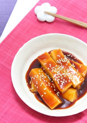 余ったお餅で♪韓国トッポッキ風アレンジ☆-レシピのメイン写真