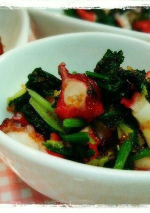 ほうれん草と酢ダコのトビッコあえ-レシピのメイン写真