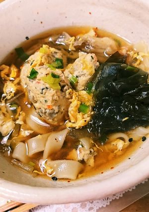 お鍋つくね団子♥〆はうどんかカレーに♥-レシピのメイン写真