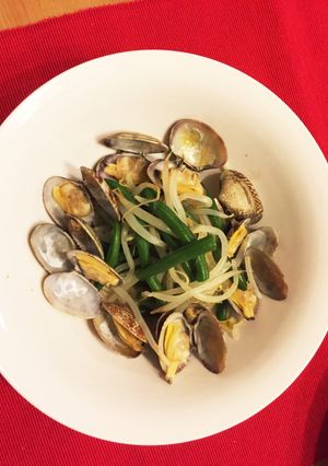 栄養も美容にも良いあさりと野菜の酒蒸し!-レシピのメイン写真