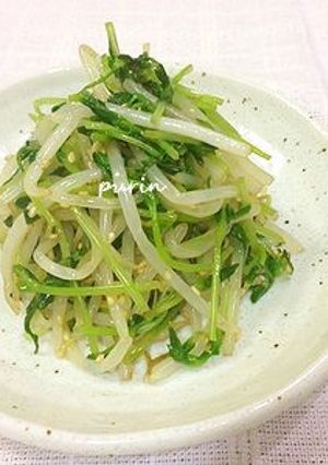 レンジで簡単♪もやしと豆苗のナムル-レシピのメイン写真