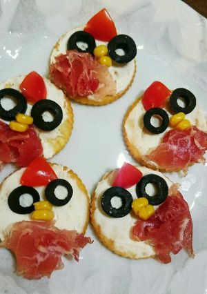 生ハム＆クリチのにわとりカナッペ♪-レシピのメイン写真
