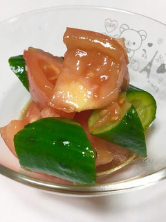 簡単副菜✩きゅうりとトマトの中華サラダ-レシピのメイン写真