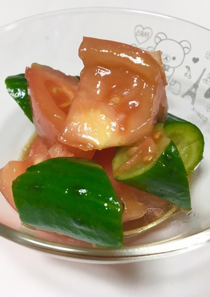 簡単副菜✩きゅうりとトマトの中華サラダ-レシピのメイン写真