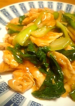 青梗菜と鶏胸肉の豆板醤炒め-レシピのメイン写真