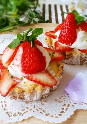 ホワイトチョコの♥ミルククリーム苺タルト-レシピのメイン写真