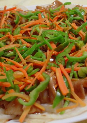 焼き大根に甘辛お肉と野菜のせて♪-レシピのメイン写真