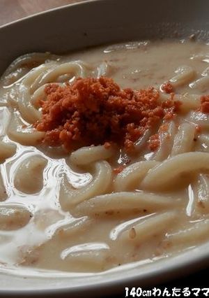 レンジで簡単★鮭のミルク味噌スープうどん-レシピのメイン写真