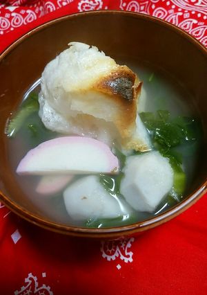 ☆かつお菜のお雑煮☆-レシピのメイン写真