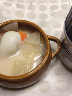 余ったお餅でスープジャーお雑煮ランチ-レシピのメイン写真