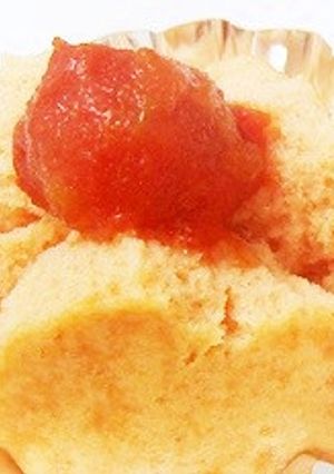 トマト色の蒸しパンケーキ-レシピのメイン写真