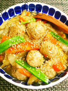 ほっこり旨い♡肉団子と野菜の簡単とろみ煮-レシピのメイン写真