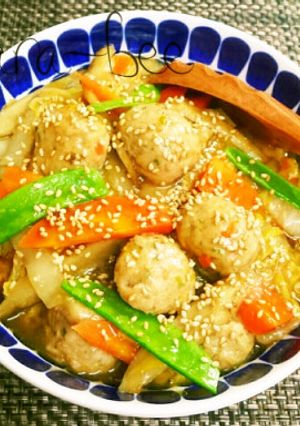 ほっこり旨い♡肉団子と野菜の簡単とろみ煮-レシピのメイン写真
