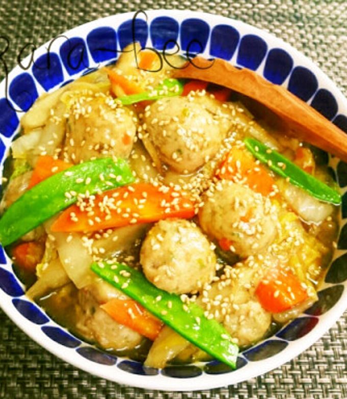 ほっこり旨い♡肉団子と野菜の簡単とろみ煮-レシピのメイン写真