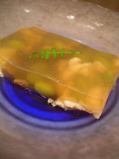 ☆マゴチと枝豆のゼリー寄せ☆-レシピのメイン写真