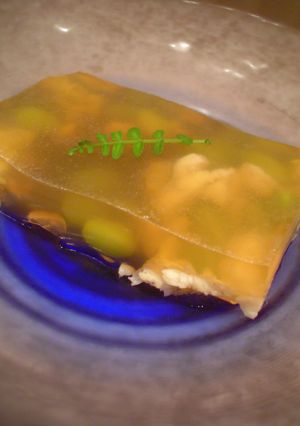 ☆マゴチと枝豆のゼリー寄せ☆-レシピのメイン写真