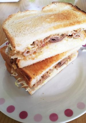 ☆豚の生姜焼きクラブハウスサンド☆-レシピのメイン写真