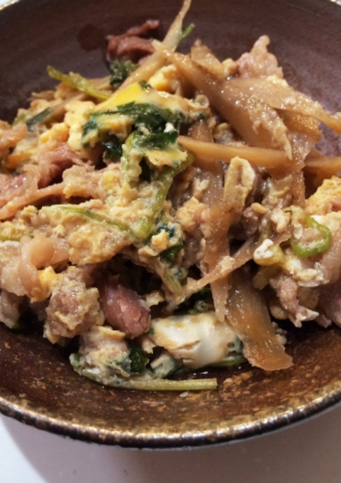 ごぼうと牛肉の柳川風☆簡単においしく☆-レシピのメイン写真