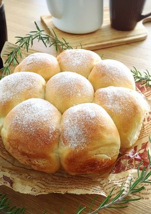 ラウンド型で手ごねのちぎりパン-レシピのメイン写真