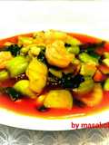 野菜たくさんチリエビ♥