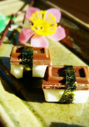 バレンタイン♡チョコ＆マシュマロ寿司-レシピのメイン写真