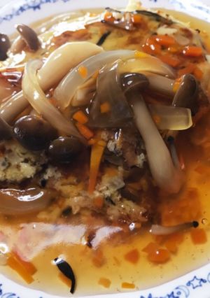 ヘルシー豆腐のみハンバーグにあんかけ-レシピのメイン写真