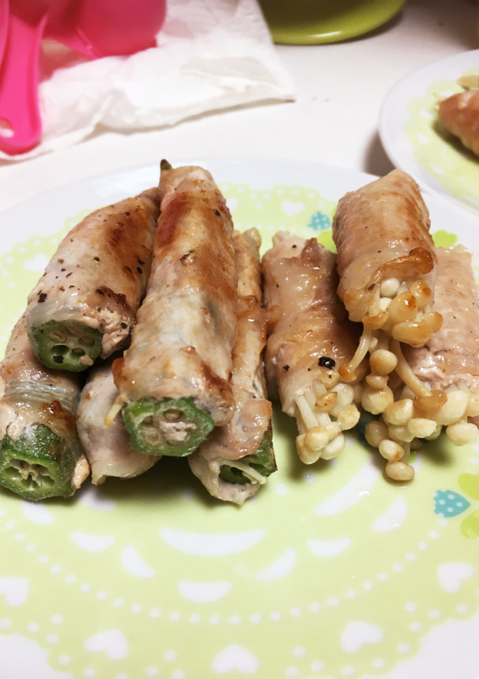 オクラとエノキの豚肉巻き-レシピのメイン写真