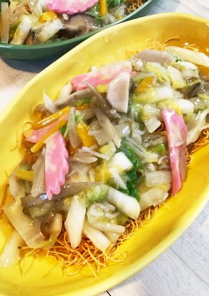余った汁に白菜ブラスの皿うどん-レシピのメイン写真