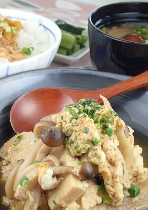 凍み豆腐ときのこの玉子とじ-レシピのメイン写真