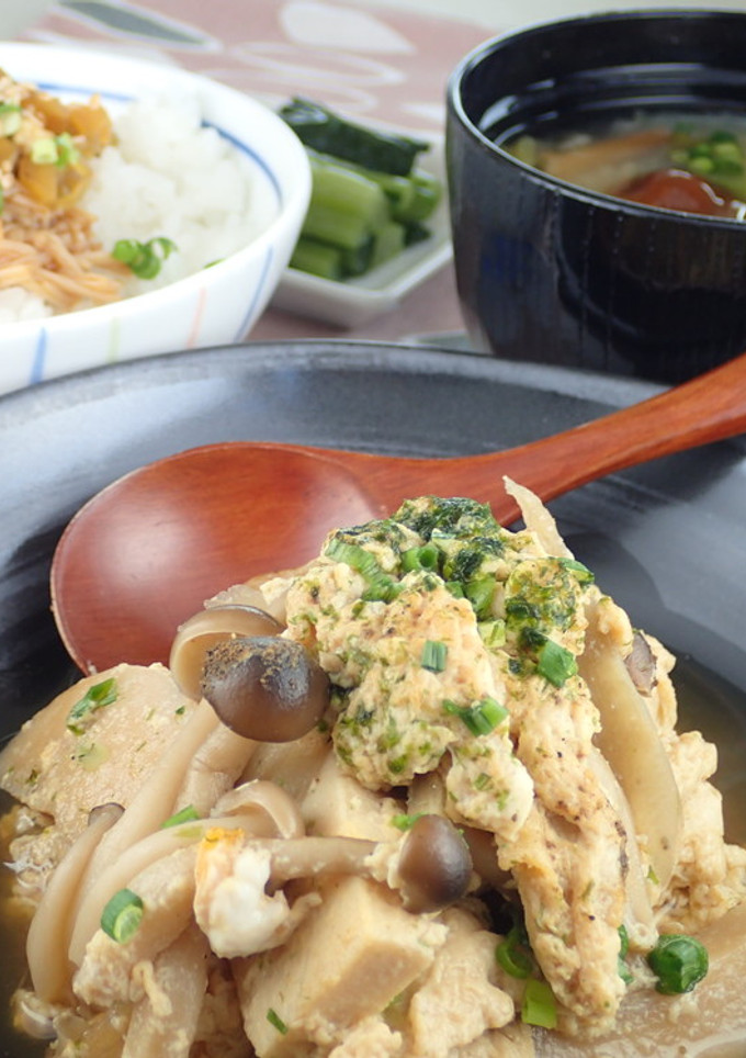 凍み豆腐ときのこの玉子とじ-レシピのメイン写真