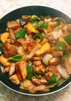 さつま芋と鶏肉で酢鶏風♪おいしい甘酢炒め-レシピのメイン写真