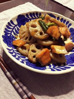 サクサク! れんこんと鮭のにんにく炒め-レシピのメイン写真