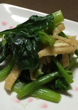 鰹節代わりに麺つゆ！レンジで小松菜お浸し-レシピのメイン写真