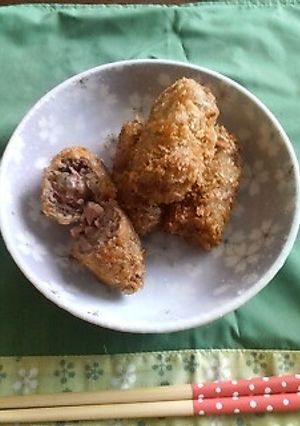 ☆薄切り牛の巻き巻き牛カツ☆-レシピのメイン写真