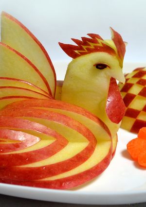 (飾り切り)白鳥になりたいニワトリ-レシピのメイン写真