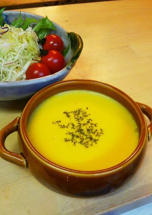 かぼちゃの豆乳ポタージュスープ♪-レシピのメイン写真