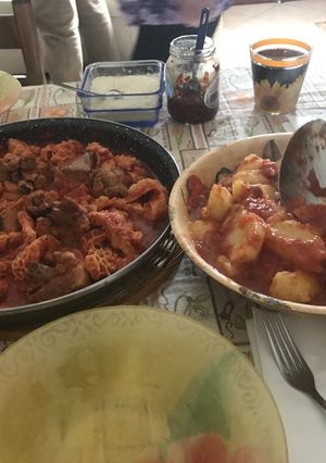 トリッパと骨つき鶏肉の煮込みお芋と一緒に-レシピのメイン写真