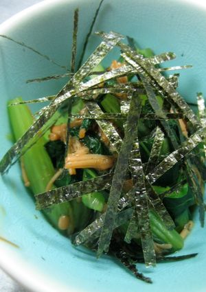 納豆のたれ＆なめ茸de小松菜のおひたし-レシピのメイン写真
