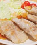 豚ローススライスのチーズはさみ焼き