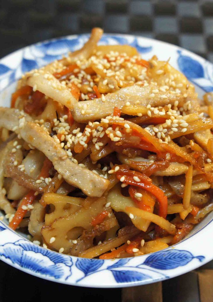 豚生姜焼きのきんぴら風-レシピのメイン写真