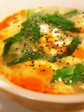 豆腐と卵、ニラの酸辣湯☆
