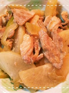 レンジで時短!大根と豚肉の醤油マヨ炒め-レシピのメイン写真