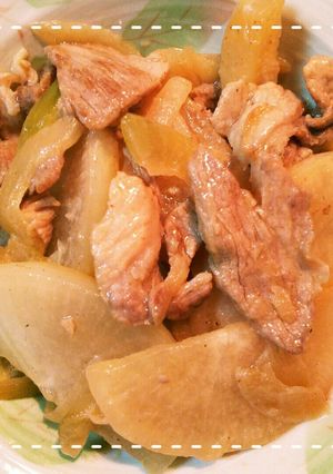 レンジで時短！大根と豚肉の醤油マヨ炒め-レシピのメイン写真